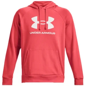 Under Armour Felpa Cappuccio Uomo Corallo Stampa Maniche Lunghe Tasche Anteriori Cotone 80% Poliestere 20% 1379758