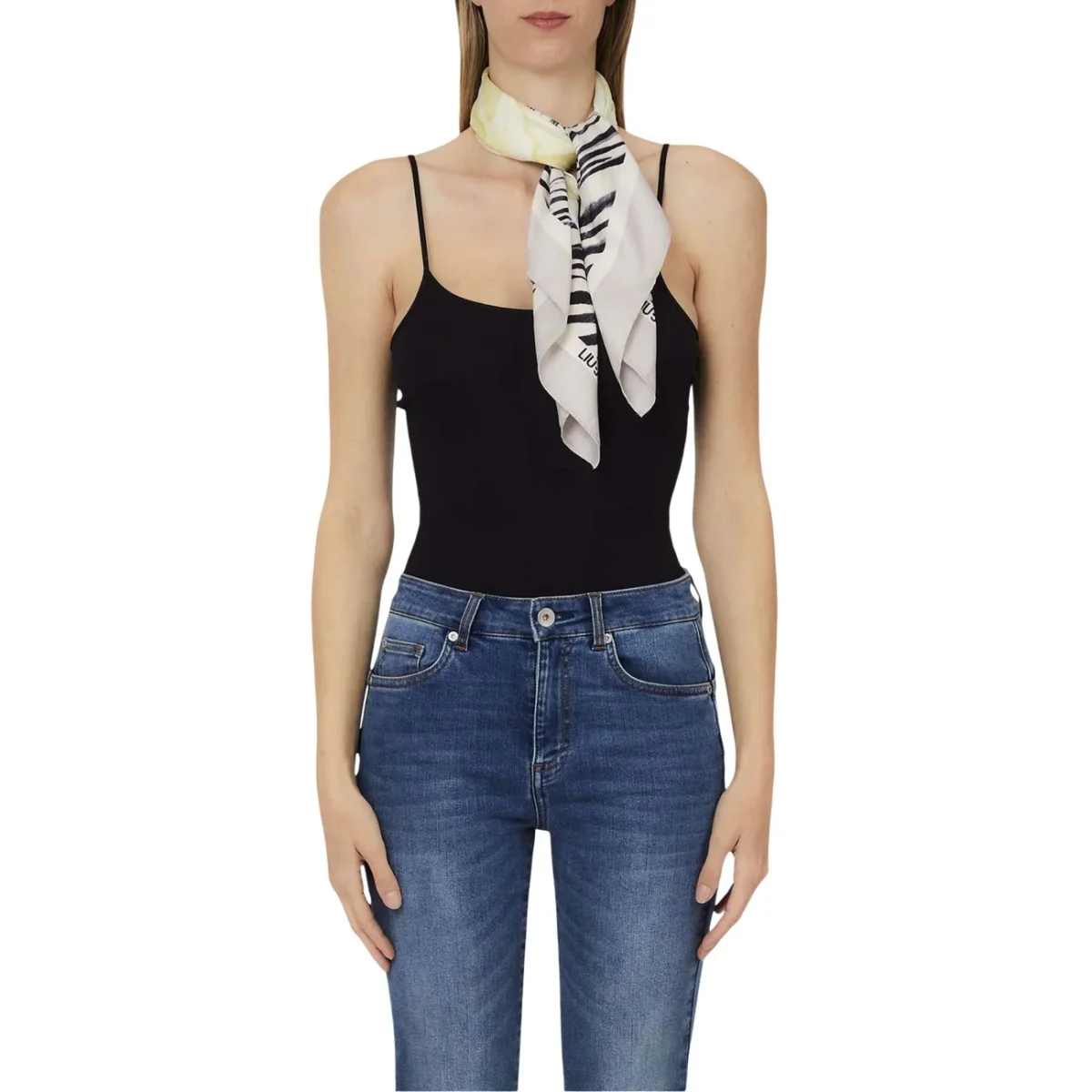 Liu Jo Sciarpa PASHMINA FOULARD FLOWERS 70X70 cm Donna 2A6053 T2745 - immagine 3