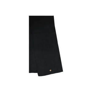 Pieces Sciarpa Donna Nera - Sciarpa Poliestere Lana Elastan 16x15x1.5cm