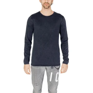 Jack & Jones Maglia Uomo Blu Manica Lunga Cotone 100% Primavera Estate 12174001