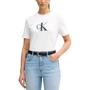 Calvin Klein Jeans T-Shirt Donna Fantasia Stampa Maniche Corte LV044E215G