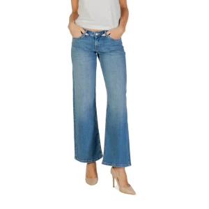 Only Jeans Donna Azzurri con Zip Bottone Tasche Anteriori Posteriori Effetto Consumato in Cotone 99% Elastan 1% Primavera/Estate 15366404