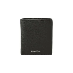 Calvin Klein Portafoglio A Tre Ante E Porta Carte Con Logo Stampato Uomo 9x10x2 cm LV04D1063G