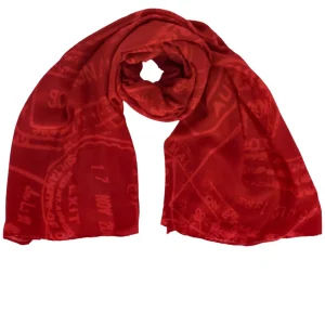 Alviero Martini Sciarpa Donna Rosso con Stampa 100% Poliestere Autunno/Inverno ALA0007-09