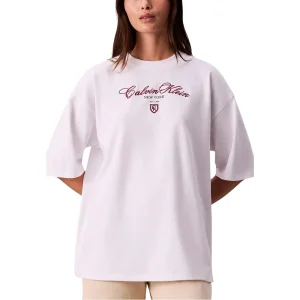 Calvin Klein Jeans T-Shirt Con Logo Grafico Taglio Relaxed Donna Maniche Corte LV047E232G