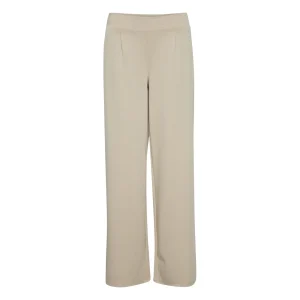 Ichi Pantaloni Donna Beige Senza Chiusura Tasche Laterali e Posteriori 74% Poliestere 22% Viscosa 4% Elastan Autunno/Inverno 20118337