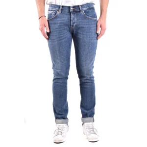 Dondup Jeans Uomo Blu in Cotone 97% Elastan 3% con Zip e Bottone Tasche Anteriori e Posteriori Autunno/Inverno V_30160