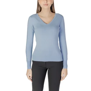 Morgan De Toi Maglia Donna Blu Maniche Lunghe Scollo a V - Maglia Viscosa Poliammide