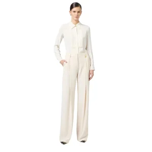 Elisabetta Franchi Pantaloni Donna Beige Tasche Anteriori Poliestere Elastan Primavera Estate V_32356