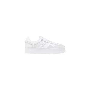 Tommy Hilfiger Jeans Sneakers Donna Bianco Plateau Lacci Ecopelle 100% EN0EN02902